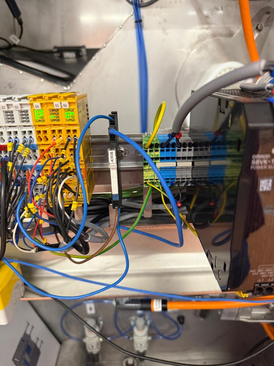 Electrical and grounding inspection inside machine cabinet